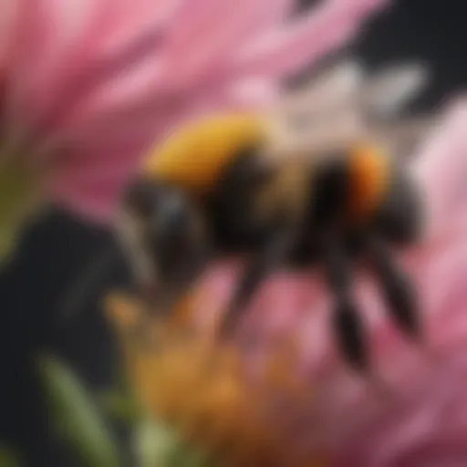 A close-up of a bumblebee on a vibrant flower