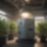 Efficient air scrubber in a grow room