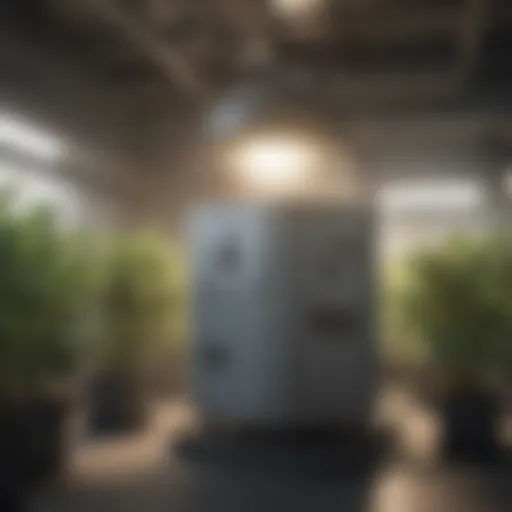Efficient air scrubber in a grow room