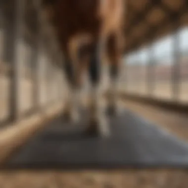 Hygiene benefits of rubber mats in horse stalls