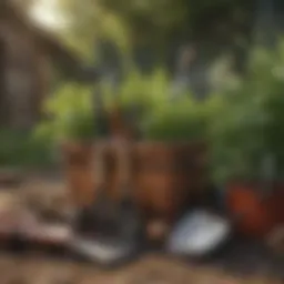 Stylish gardening tool set designed for efficiency