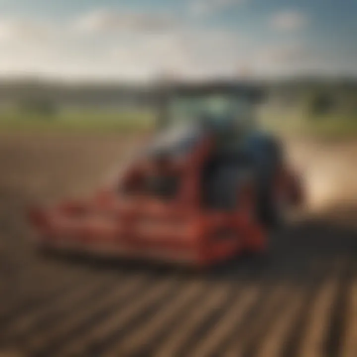 Types of tillage equipment showcased in a field