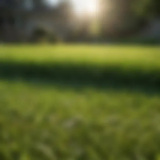 Vibrant green lawn showcasing healthy grass growth