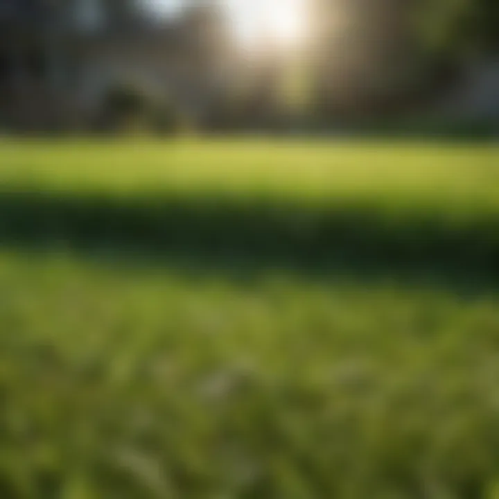 Healthy Lawn Growth Vibrant green lawn showcasing healthy grass growth