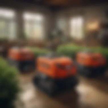 Diverse Trac Vac Models Available A variety of Trac Vac models displayed in a showroom