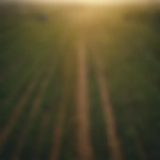 Aerial view of vast agricultural fields showcasing diverse crops