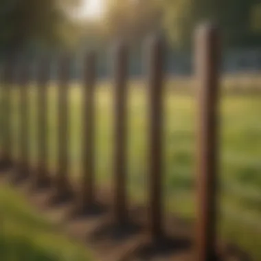 Diagram illustrating various types of portable electric fence posts
