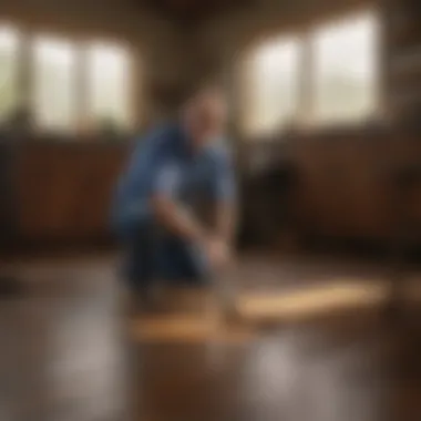 A professional demonstrating advanced techniques in floor refinishing