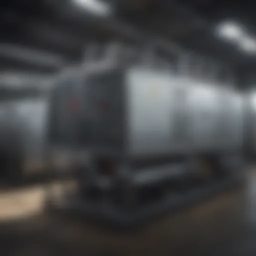 A high-efficiency commercial water chiller system in an agricultural setup.