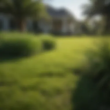 A lush St. Augustine grass lawn showcasing its vibrant green color