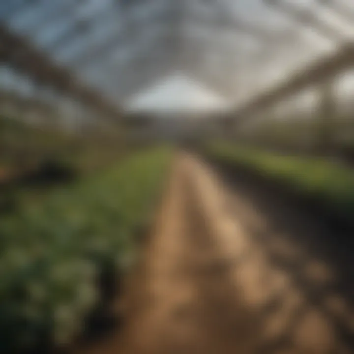 Map highlighting location factors for greenhouse establishment