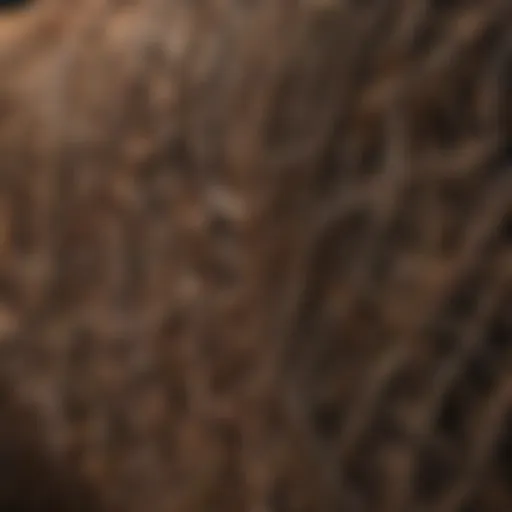 Close-up of a deer fence roll showcasing its texture and material