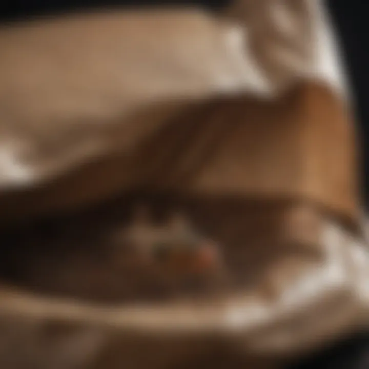 Close-up of a disposable big bag fly trap highlighting its features.