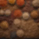 A vibrant display of various dog food ingredients showcasing nutritional diversity.