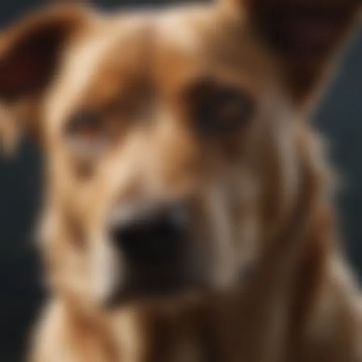 Illustration of inflammation in a dog's joint