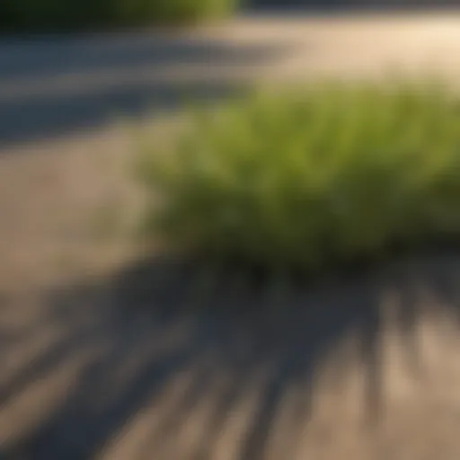 St. Augustine grass in a dormant state under warm sunlight