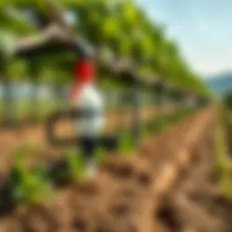 Illustration of a drip line fertilizer injector system