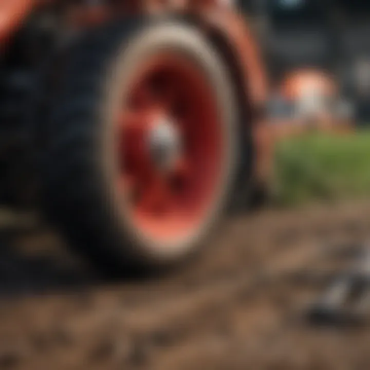 Close-up of various farming tools and equipment