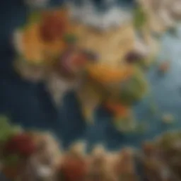 Global map highlighting food security challenges