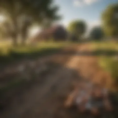 A serene landscape of a free range farm illustrating animal welfare.