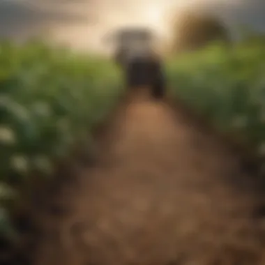 Illustration of sustainable farming techniques applied to soybean cultivation