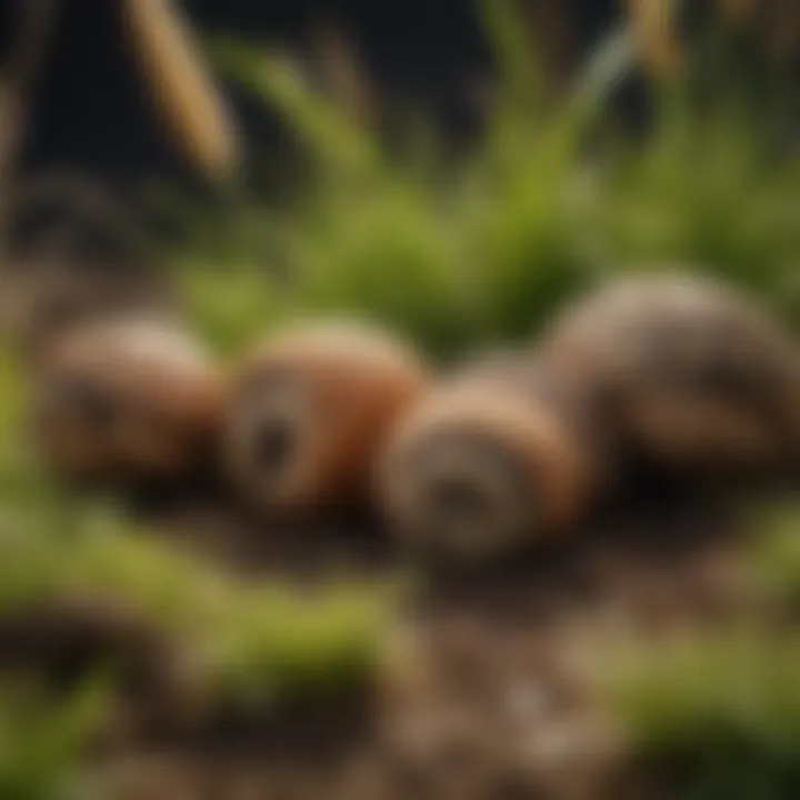 Illustration of the life cycle of lawn grubs