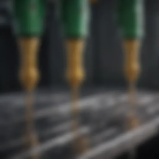 Close-up view of JD air drill components highlighting precision engineering