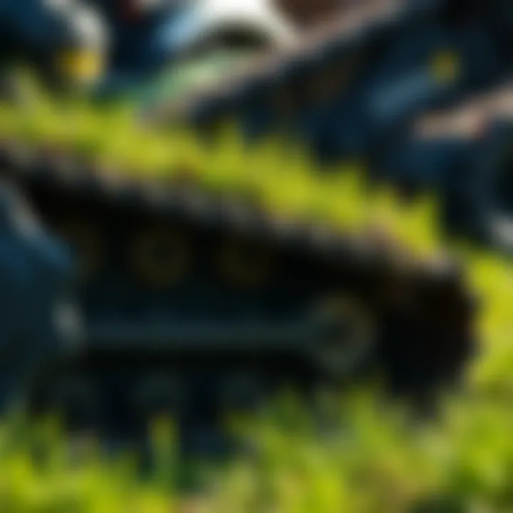 Comparison of different types of lawn mower tracks