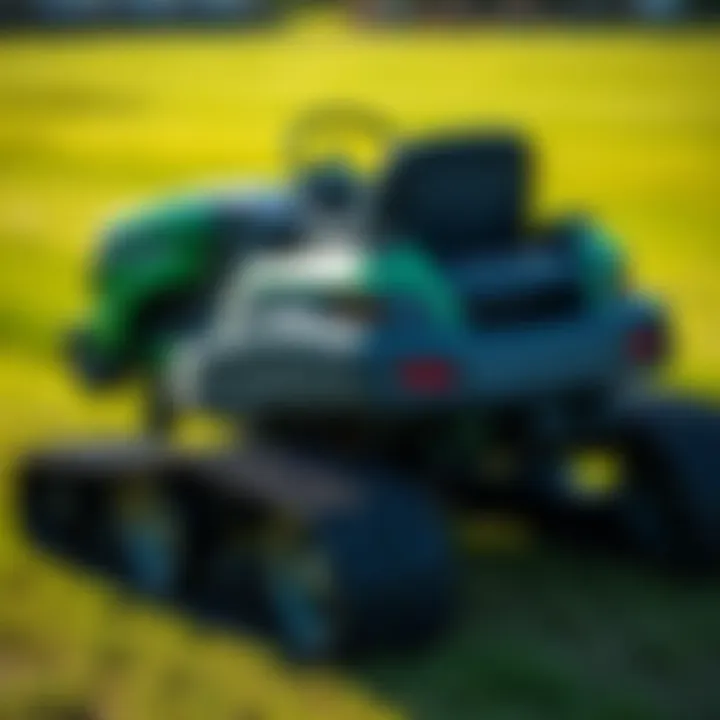 Innovative lawn mower track technology in action