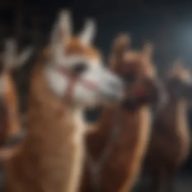Variety of Llama Leads for Different Purposes Different types of llama leads displayed