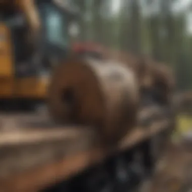 Close-up view of advanced logging equipment showcasing technology