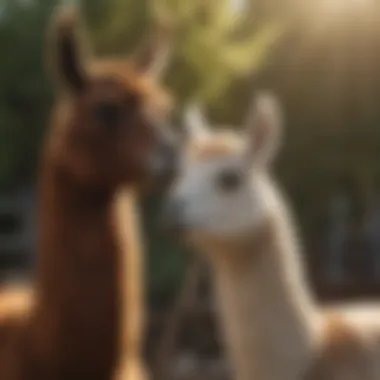 Safety Considerations in Llama Handling Safe handling of a llama with a lead