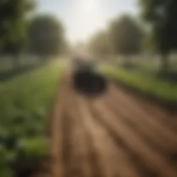 A healthy farm landscape showcasing sustainable practices