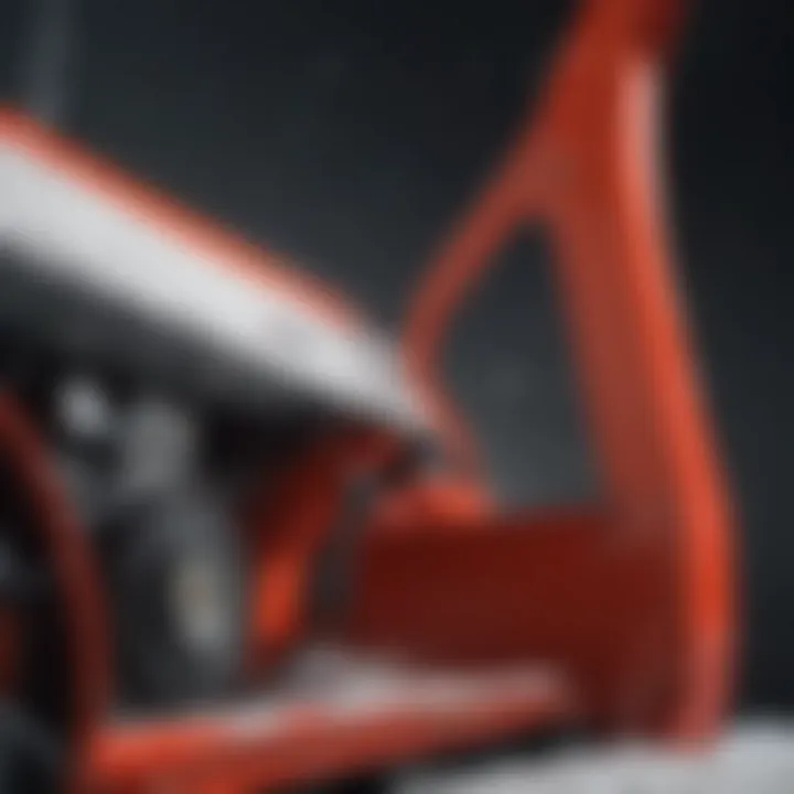 A close-up of a snow blower's specifications chart