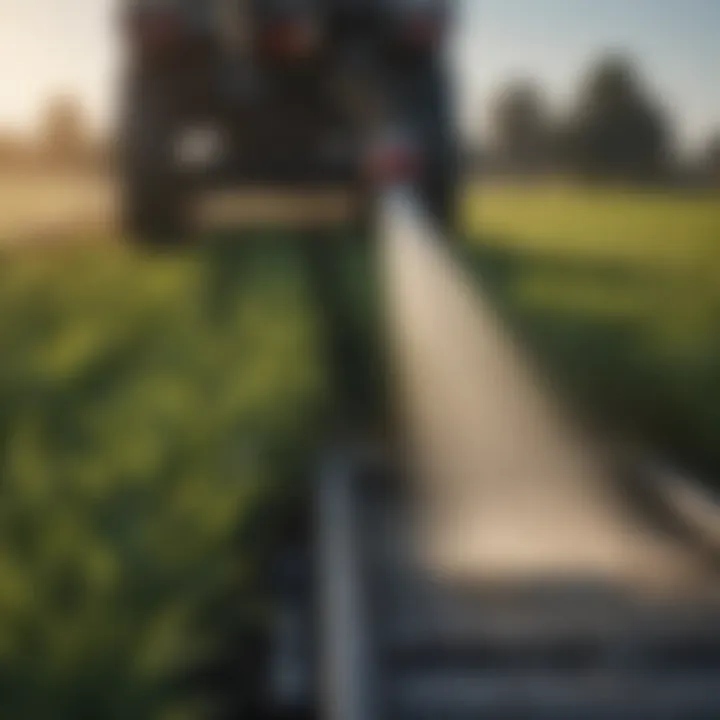 Close-up of a filter system used in agricultural spraying