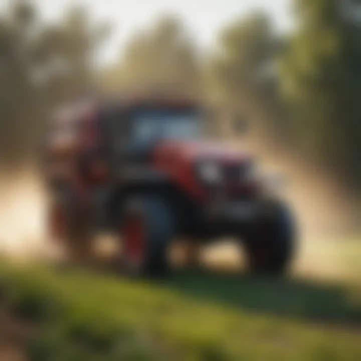 Innovative spraying equipment showcased in a field