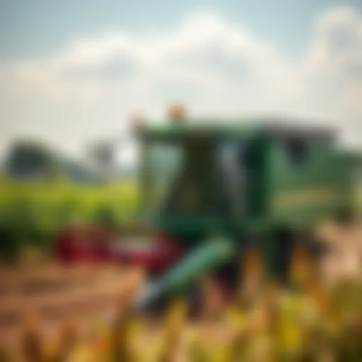 Chopper Box in Action A chopper box in action within a vibrant agricultural setting.