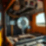 Detailed view of a chopper box showcasing its interior mechanics.