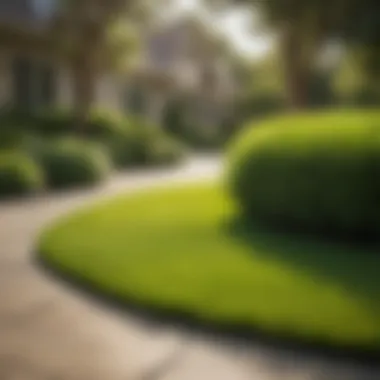 A well-maintained zoysia lawn showcasing its vibrant green color