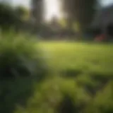 Lush green turf grass in a residential setting