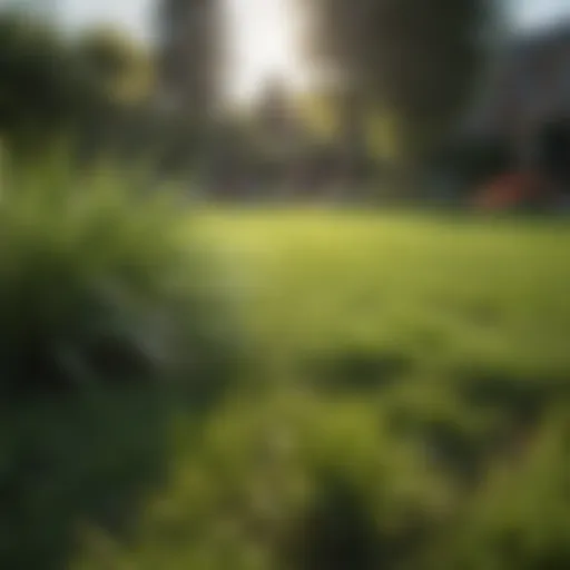 Lush green turf grass in a residential setting