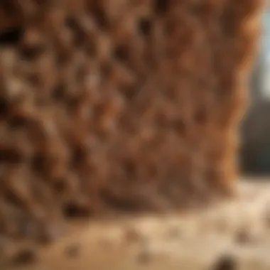 Termite Activity in Wooden Structures Close-up view of termite activity in wooden structures