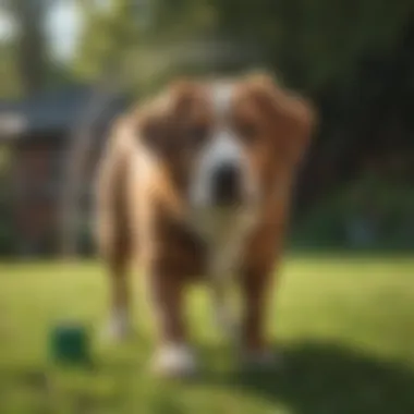 Practical Remedies for Lawn Damage Pet owner watering lawn to mitigate damage