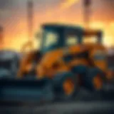 Giant skid loader in action on a construction site