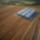 Aerial view of modern agricultural infrastructure