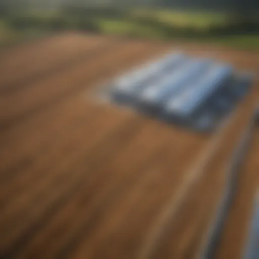 Aerial view of modern agricultural infrastructure