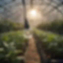 Illustration of the Light Mover Kit in action within a greenhouse.