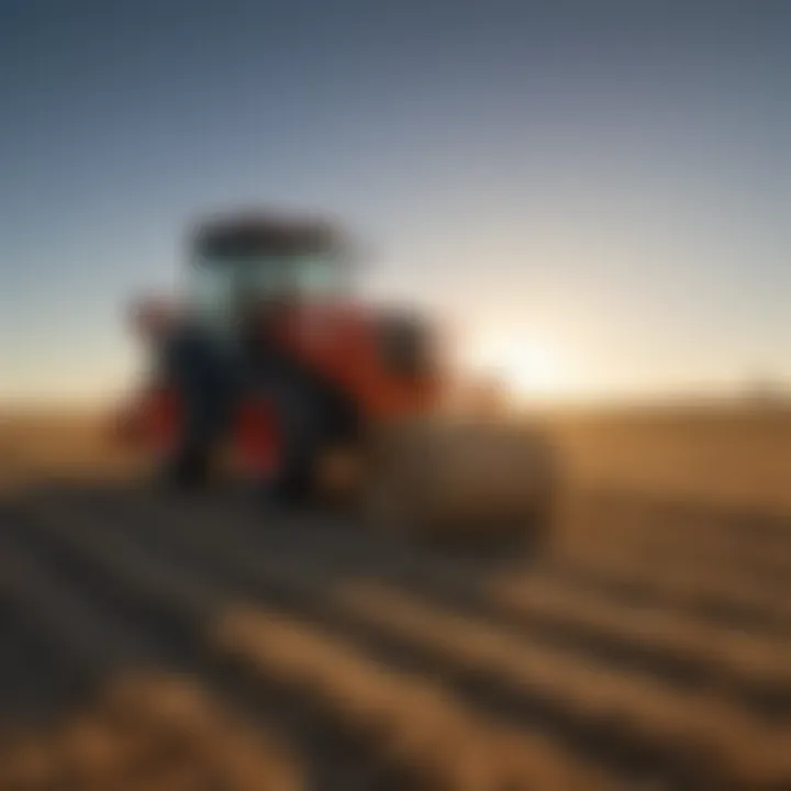 Hay spear lifting bales showcasing strength and efficiency