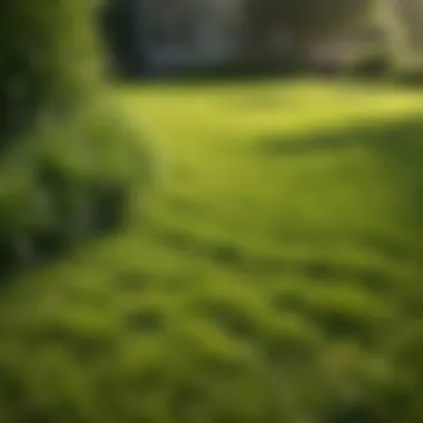 Vibrant Top Coat Lawn Healthy top coat lawn with rich green grass