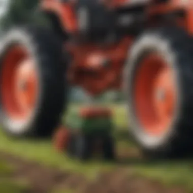 Routine Maintenance of Tractor Pulled Aerator Maintenance checks on a tractor pulled aerator